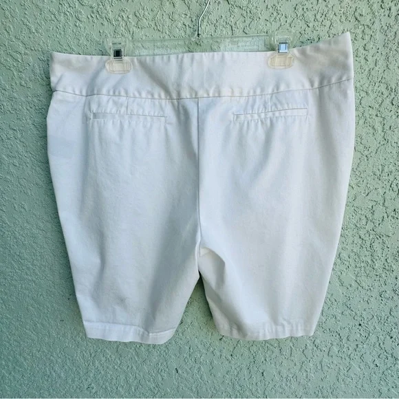 WORTHINGTON 16P cotton white Bermuda dress shorts summer preppy smart casual - Picture 7 of 7